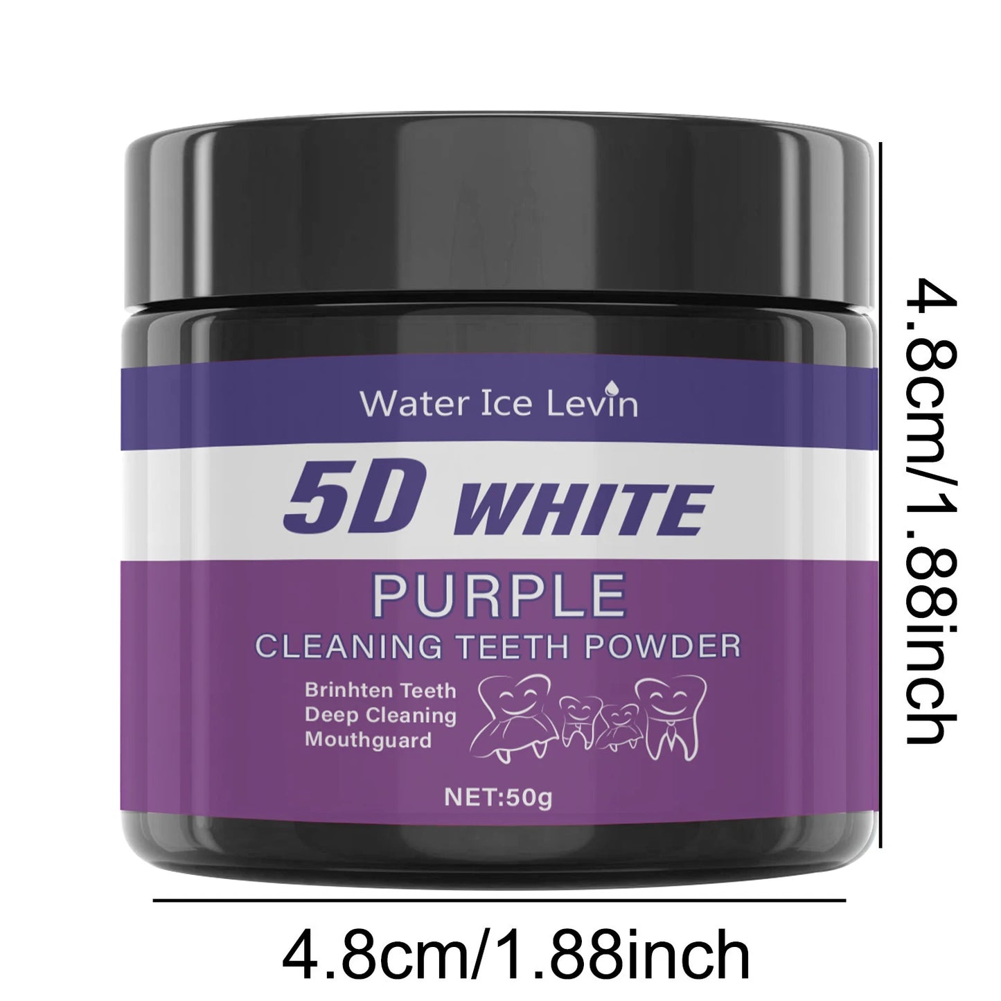 5D WHITE™ Purple Teeth Whitening Powder – Professional Deep Cleaning & Safe Daily Brightening for a Whiter, Fresher Smile